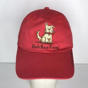 Girl's Best Friend Life is Ruff Dog Women's Red Adjustable Hat
